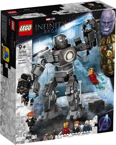 Slika LEGO® SUPER HEROES 76190 Iron Man Iron Monger Mayhem