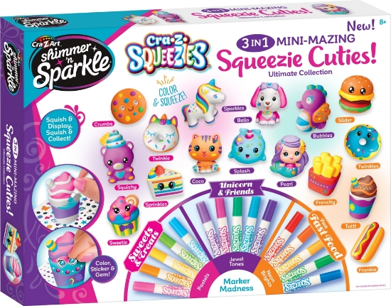 Slika Set 3u1 Obojaj figurice Squeezie Cuties CRAZART