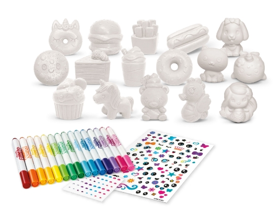 Slika Set 3u1 Obojaj figurice Squeezie Cuties CRAZART