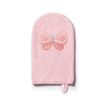 Slika Rukavica za pranje bambus Leptir, roza - BabyOno 