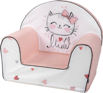 Slika Fotelja Mačka bijela/roza BUBABA BY FREEON