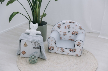 Slika Fotelja Vatrogasci bež crvena BUBABA BY FREEON 