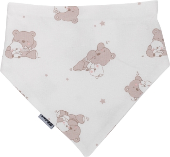 Slika Podbradnjak/marama set 2/1 Srca roza/bež BUBABA BY FREEON