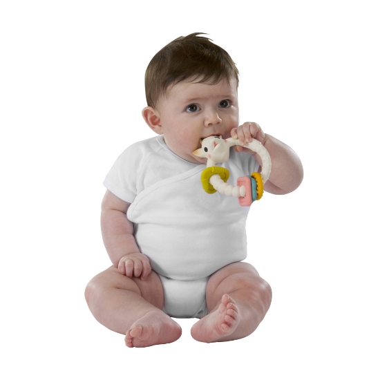 Slika Žirafa Sophie set prstena za zubiće - So Pure