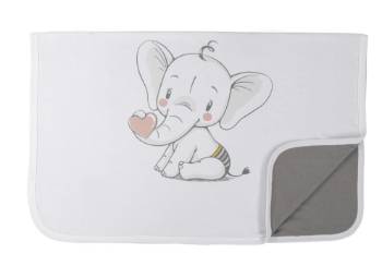 Slika Dekica Zaigrani slonić, 70 x 90 cm bijela BUBABA BY FREEON