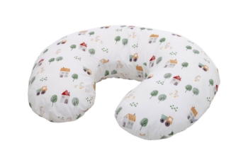 Slika Jastuk za trudnicu i dojilju i potporu mali, 70 cm, Farma, bijeli multicolor BUBABA BY FREEON