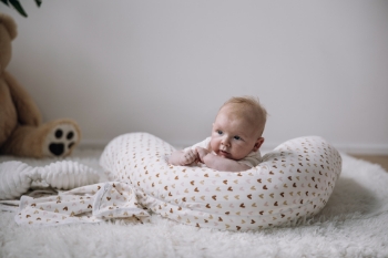 Slika Jastuk za trudnicu i dojilju Srca, 170 cm roza BUBABA BY FREEON