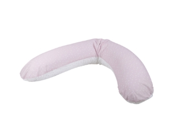 Slika Jastuk za trudnicu i dojilju točkice, 170 cm roza BUBABA BY FREEON