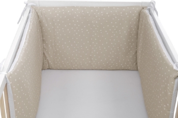 Slika Ogradica za krevet 190 x 40 cm, točkice bež, BUBABA BY FREEON