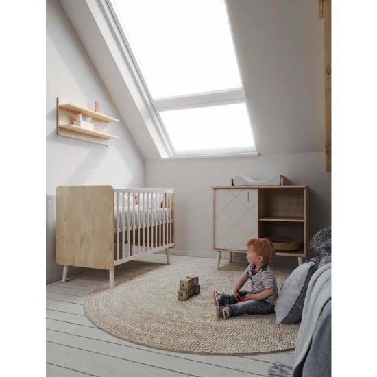 Slika Faktum Peak Natural Oak White kinderbet 120 x 60 cm