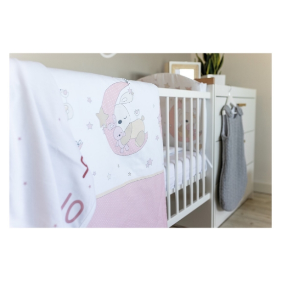 Slika Posteljina 6 djelna sleepy bunny pink BUBABA BY FREEON