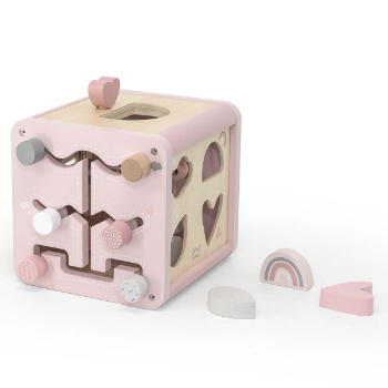 Slika Drvena kocka Roza - Label Label