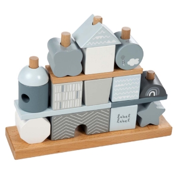Slika Drvena slagalica igračka House Plava - Label Label
