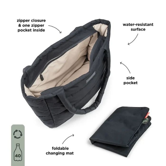 Slika Prešivena torbica za pelene, Black - Done by Deer