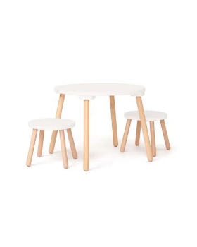 Prikažite detalje za Kid's Concept dječji stol i dva stolca, White  Slika Kid's Concept dječji stol i dva stolca, White