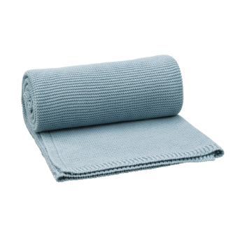 Slika Fresk pletena dekica - plava 80 x 100 cm