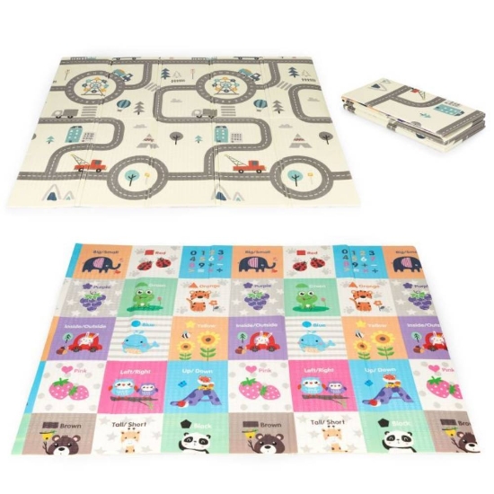 Slika Edukativna pjenasta podloga, dvostrana, Šarene životinje