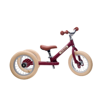 Prikažite detalje za Trybike Steel 2u1 bicikl za djecu - Crveni Vintage Matt Slika Trybike Steel 2u1 bicikl za djecu - Crveni Vintage Matt