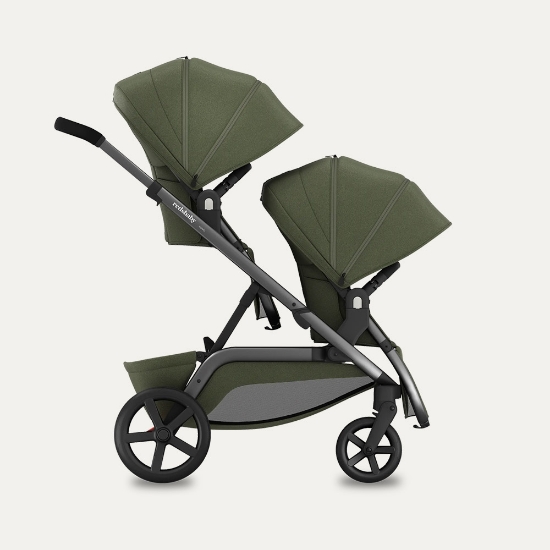 Slika NUVO Twin dječja kolica 2u1 Gun Metal, Ivy B REDSBABY 