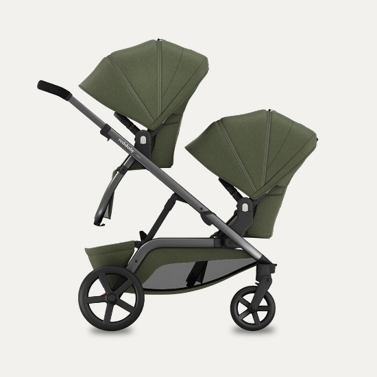 Slika NUVO Twin dječja kolica 2u1 Gun Metal, Ivy B REDSBABY 
