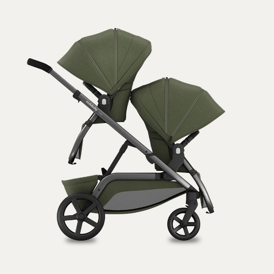 Slika NUVO Twin dječja kolica 2u1 Gun Metal, Ivy B REDSBABY 