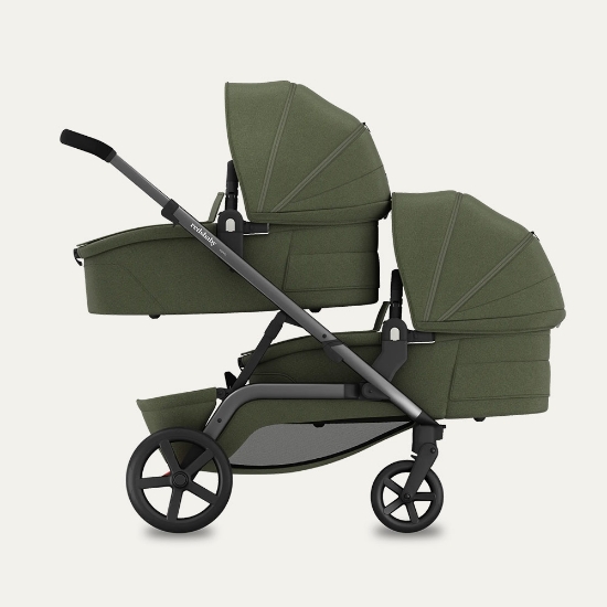 Slika NUVO Twin dječja kolica 2u1 Gun Metal, Ivy B REDSBABY 