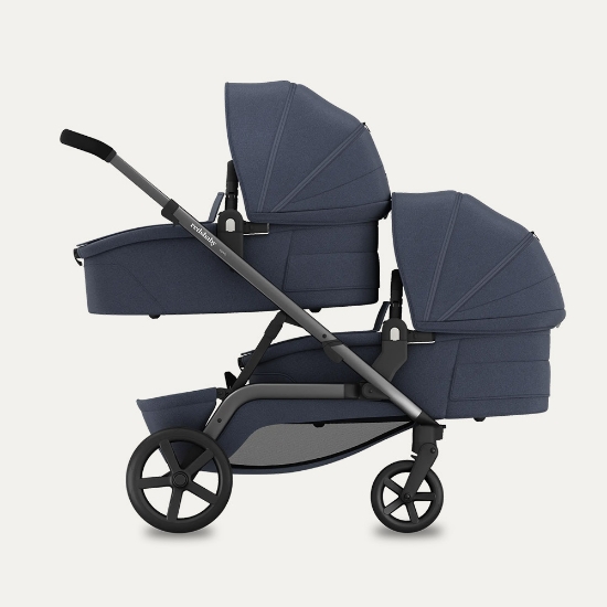 Slika NUVO Twin dječja kolica 2u1 Gun Metal, Plava Slate B REDSBABY