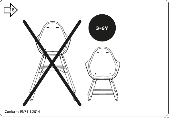 Slika Evolu 2 dječja hranilica Anthracite/Natural - Childhome