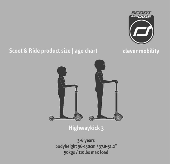 Slika Romobil Highwaykick 3 LED - Ash - Scoot&Ride