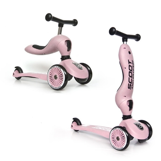 Slika Scoot & Ride Highwaykick 1 dječja guralica i romobil, Rose 