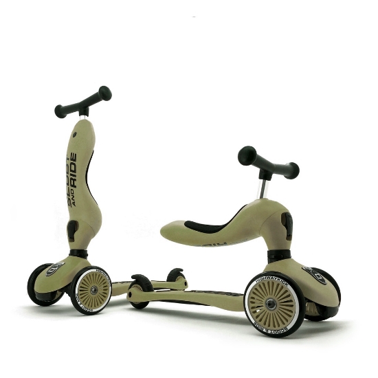 Slika Scoot & Ride Highwaykick 1 dječja guralica i romobil, Olive  