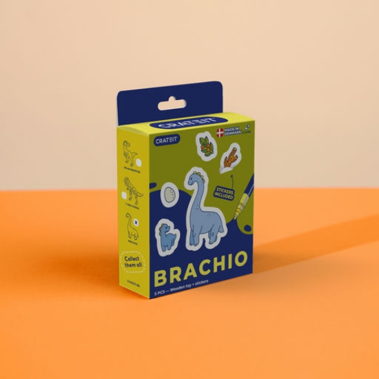 Slika Minis Dinosaur drvena igračka Brachio Arm - Crateit