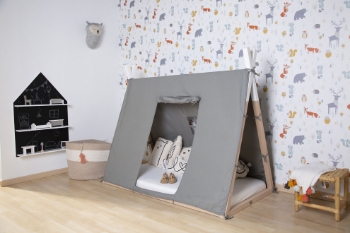 Slika Presvlaka za Tipi krevet 140 x 70 cm, siva Childhome 