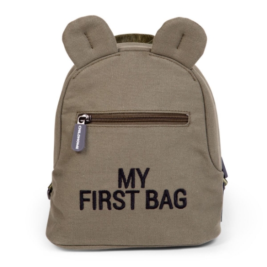 Slika dječji ruksak 'MY FIRST BAG' Canvas Khaki - Childhome