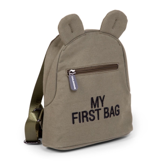 Slika dječji ruksak 'MY FIRST BAG' Canvas Khaki - Childhome