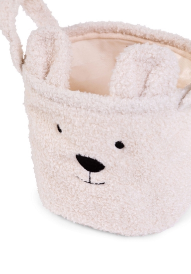 Slika Kutija za igračke Teddy Off White 25x20x20 cm - Childhome