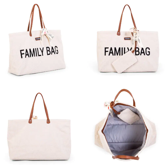 Slika Torba Family Bag - Teddy Off White - Childhome