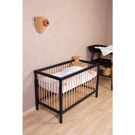 Slika Dječji krevet Cot 97 120x60 Black Natural - Childhome