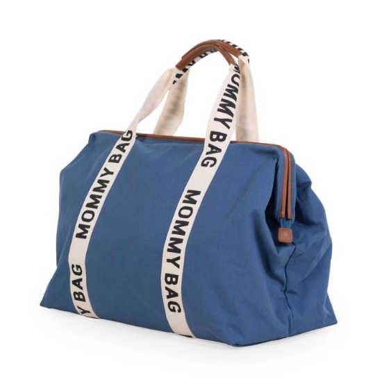 Slika Torba Mommy Bag Signature Canvas Indigo - Childhome