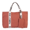 Slika Torba Family Bag Signature Canvas Terracotta - Childhome