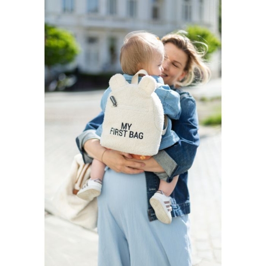 Slika Dječji ruksak 'MY FIRST BAG' Teddy Off White - Childhome