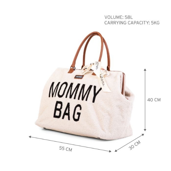 Slika Torba Mommy Bag Big Teddy Off White - Childhome