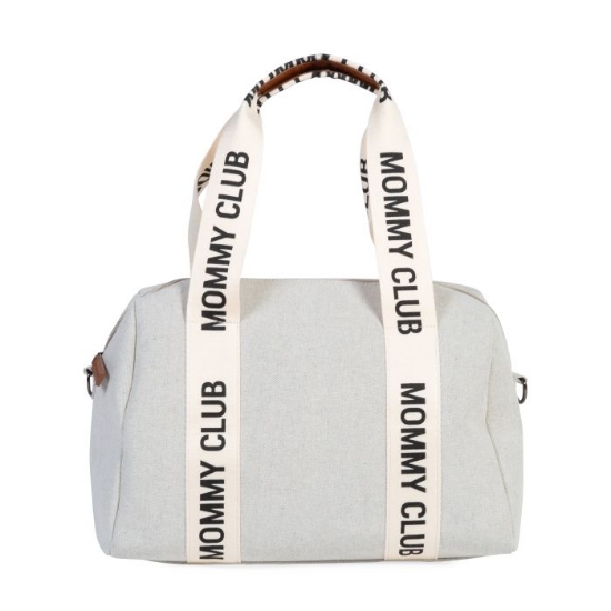 Slika Torba Mommy Club Signature Canvas Off White - Childhome