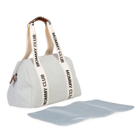 Slika Torba Mommy Club Signature Canvas Off White - Childhome