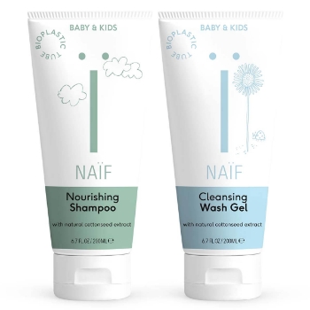 Slika Poklon set dječji hranjivi šampon za kosu i gel za kupanje 2x200ml naïf® 