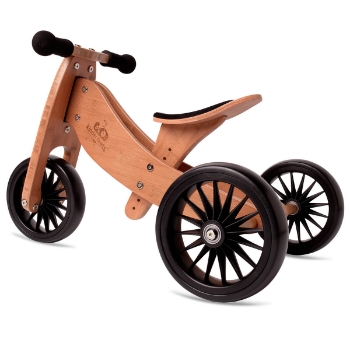 Slika Drvena dječja guralica tiny tot plus 2u1 bamboo Kinderfeets® 