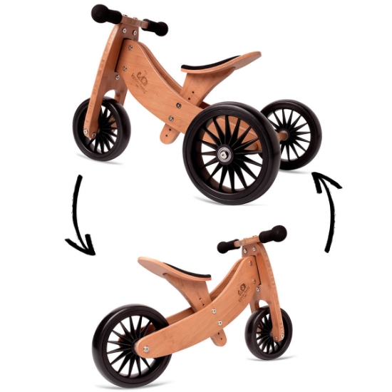 Slika Drvena dječja guralica tiny tot plus 2u1 bamboo Kinderfeets® 