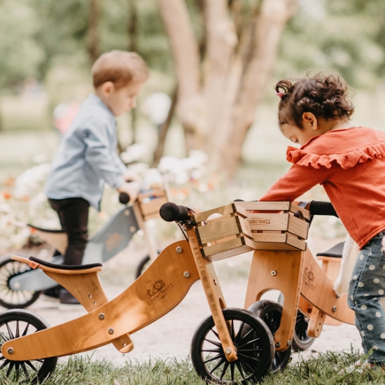 Slika Drvena dječja guralica tiny tot plus 2u1 bamboo Kinderfeets® 