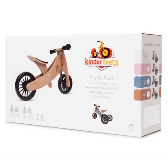 Slika Drvena dječja guralica tiny tot plus 2u1 bamboo Kinderfeets® 