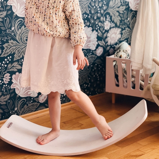 Slika Drvena daska za ravnotežu kinderboard white wash kinderfeets® 